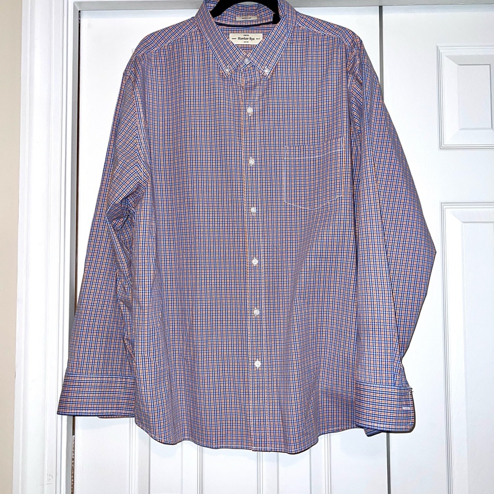 Hawker Rye Men’s Long Sleeve Button-up Shirt size XXL Short